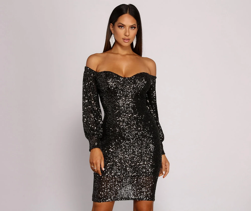 Lara Formal Sequin Mini Dress