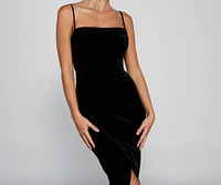 Violette Formal Velvet Midi Dress