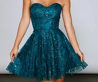 Waverly Formal Glitter And Sequin Party Dress