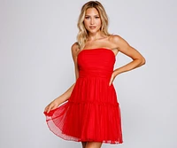 Cecilla Formal Pleated Tulle Party Dress