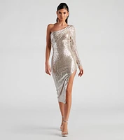 Mellie Formal Sequin Midi Dress