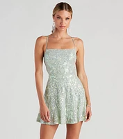 Julianna Sleeveless Sequin Party Dress