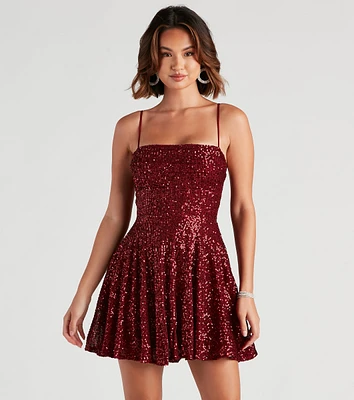 Marybelle Sequin A-Line Dress