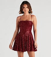 Marybelle Sequin A-Line Dress