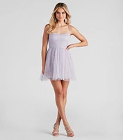 Claire Sequin Tulle Party Dress