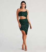 Talia Cutout Sequin Short Formal Dress