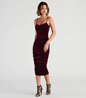 Rhonda Formal Velvet Midi Dress