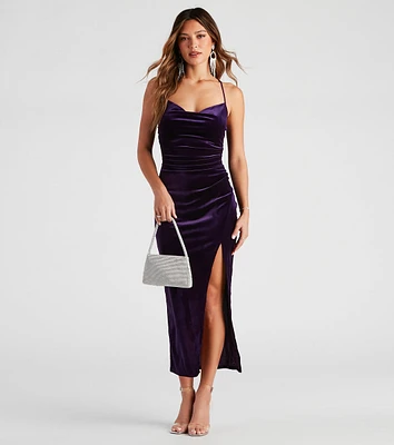 Kerry Formal Velvet Midi Dress