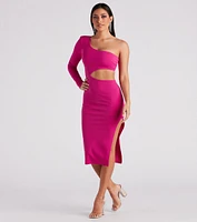Lilly Formal Crepe Cutout Dress