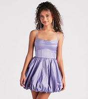 Ellie Sleeveless Bubble Hem Skater Dress