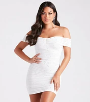 Shelby Rhinestone Mesh Bodycon Mini Dress