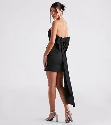 Madilyn Strapless Bow Mini Dress