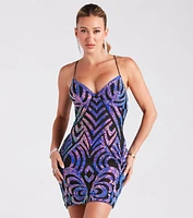 Betsy Sequin Bodycon Mini Party Dress