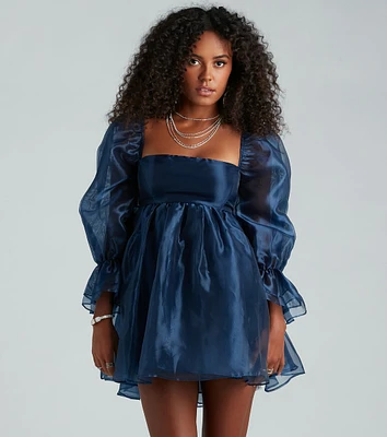 Lacinda Long Sleeve A-Line Party Dress