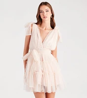 Carina Tulle Polka Dot A-Line Party Dress