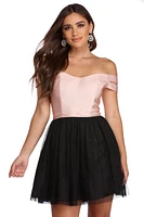 Katie Off The Shoulder Tulle Dress