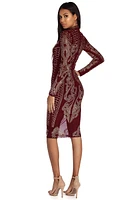 Arabella Formal Heat Stone Mesh Dress