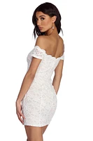 Andrea Formal Glitter Lace Dress