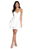 Sheila Satin Queen Skater Dress