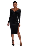 Kenia Formal Velvet Midi Dress