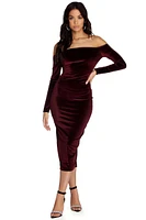 Abby Formal Velvet Midi Dress