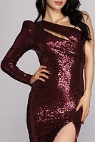 Emilia Sequin Midi Formal Dress