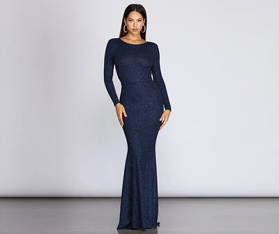 Whitney Glitter Knit Gown