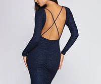 Whitney Glitter Knit Gown