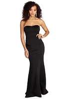 Brieann Formal Strapless Peplum Dress