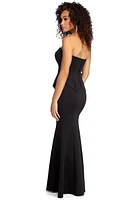 Brieann Formal Strapless Peplum Dress