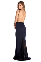 Kelsey Formal Open Back Lace Dress