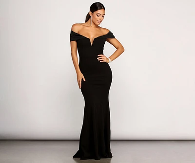 Nellie Deep V Mermaid Gown