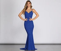 Simone Glitter Knit Mermaid Gown