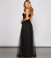 Cintra Mesh Tulle Bustier Gown