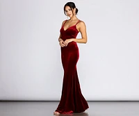 Rhoda Velvet Lace Up Evening Gown