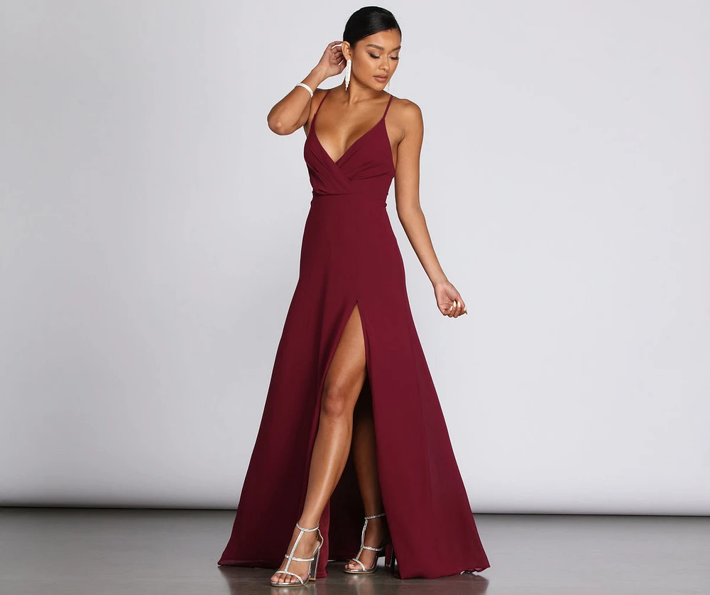 Brianna Chiffon A-Line Dress