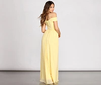 Daisy Off Shoulder A-Line Dress