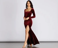 Coretta Velvet Evening Gown