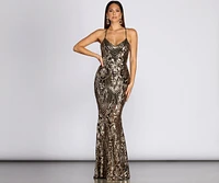 Dulce Sequin Lace Up Formal Gown