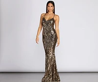 Dulce Sequin Lace Up Formal Gown