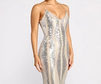 Dani Formal Sleeveless Sequin Dress