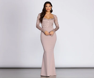 Lacey Mermaid Formal Dress