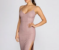 Catalina High Slit Heat Stone Dress