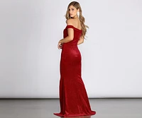 Enya Velvet Glitter Mermaid Dress