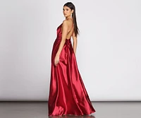 Gabi Satin A-Line Gown