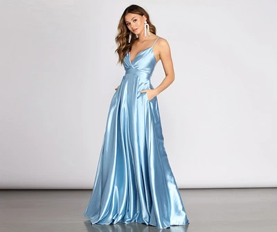 Tabitha Satin A-Line Dress