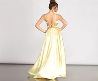 Shonda Charmeuse Satin A-Line Dress