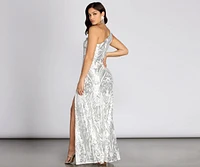 Melinda One Shoulder Sequin Dress