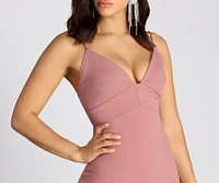 Alia Deep V Mermaid Dress