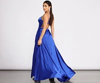 Haisley Formal Satin A-Line Dress